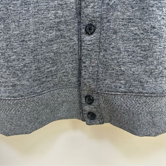 Nike Dri-Fit Size XXL  Mens' Button Front V-Neck Marled Gray Vented Sweater - Picture 3 of 10